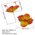 Fiore succulento artificiale accessorio per pianta in PVC con colore arancione sfumato - DR041-3