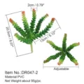 Pianta succulenta artificiale PVC verde finta testa di succulenta per decorazione - DR047-2