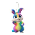 Pasen regenboog schattig konijn acryl hangend ornament voor auto decoratie en vakantie. - Stijl 6