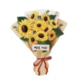 Sunflower bouquet car air vent clip detail, cute resin floral decor, charming interior charm. - Sunflower Bouquet