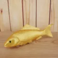 Gold simulation PU fish toy decoration, lifelike design for aquarium and photography props. - Gold Yellow