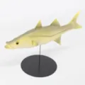 Modelo de pez simulado PU acuario adorno paisaje juguete gato de mascota amarillo - Verde Amarillo (Y011)