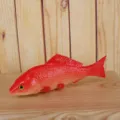 Red PU simulation fish model, realistic marine animal toy for aquarium decoration and photography. - Red