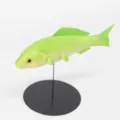 Modelo de pez verde de simulación decoración acuario juguete soporte exhibición - Verde Claro (Y025)