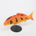 Modelo de pez de simulacion, variante koi naranja negro, decoracion de acuario PU juguete - Koi con Manchas Negras (Y007-4)