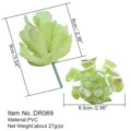 Cabeza de planta suculenta artificial PVC planta verde falsa mini bonsái decoración hogar - Planta Suculenta (DR069)