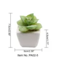 Mini witte vierkante kunstmatige vetplant in pot bureaudecoratie foto-rekwisiet SKU - Kleine vierkante pot + Geklokte Da Hejin Groen