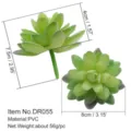 Artificial succulent plant PVC fake flower home decor item DR055 lightweight green - DR055