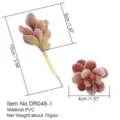 Planta suculenta artificial PVC flor falsa verde bonsai decoracion de escritorio - Planta Suculenta (DR048-1)