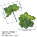 Testa di pianta succulenta artificiale in PVC accessorio decorativo floreale 6.5cm - DR024-1