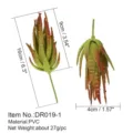 Pianta succulenta artificiale in PVC finto fogliame verde per balcone casa 16cm - DR019-1
