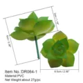 Pianta succulenta artificiale in PVC testa di fiore verde accessorio decorativo 1pz - DR064-1