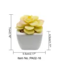 Mini witte vierkante kunstmatige vetplant in pot bureaudecoratie cadeau item 1st - Kleine vierkante pot + Geklokte midden lotus Geel