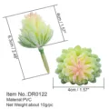 Artificial PVC flocking succulent plant DIY craft flower head accessory variant view. - DR0122