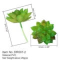 Artificial succulent plant PVC fake flower head DIY plant wall accessory green decoration - DR007-2
