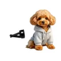 Cute puppy car air vent clip aromatherapy diffuser with grey hoodie, auto interior decor. - Grey Hoodie Puppy