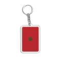 Marokko vlag acryl sleutelhanger hanger, 2D plat souvenir voetbal wereldbeker hanger. - Marokko Vlag