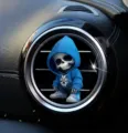 Ornamento per bocchetta d'aerazione auto scheletro felpa blu, dettaglio teschio acrilico. - Blu