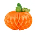 Palla a nido d'ape di zucca arancione decorazione sospesa per festa di Halloween - Palla a Nido d'Ape di Zucca Arancione