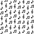 Ghirlanda di note musicali decorazione appesa per festa rock musica nero e bianco - Ghirlanda di Note Musicali / 8 Pezzi/Pacchetto / Nero