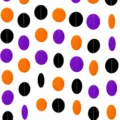Guirlande en papier d'Halloween décoration suspendue cercles orange noir violet bannière - 2m / Guirlande de Pièces Rondes Noire Orange et Violette