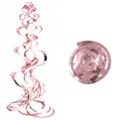 Spirali sospese in oro rosa e stelle filanti arrotolate per decorazioni di feste festive. - Doppia Spirale Confezione da 6 / Oro rosa