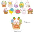 Ornamenti sospesi in legno di Pasqua simpatiche decorazioni di uova di coniglio per festa - Cartoline Coniglietto Uovo di Pasqua 10 Pcs