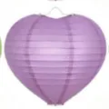 Lanterna pieghevole a cuore viola, forma in tessuto irregolare per nozze ed esterno. - 30cm / Viola chiaro