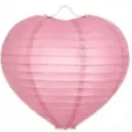 Lanterna pieghevole rosa a forma di cuore per decorazione di nozze e giardino esterno casa - 30cm / Rosa