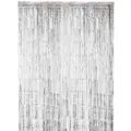 Cortina de flecos de oropel plateado para fiesta de cumpleaños boda fondo 1x2m - 1 m de ancho, 2 m de alto / Plateado