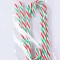 Natale bastoncino di zucchero acrilico plastica decorazione rosso verde per albero - Confezione da 6 Pezzi / Bastone Verde, Rosso e Bianco