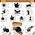 10 pezzi set di decorazioni sospese di Halloween con sagome spettrali e guida. - Spirali di Carte di Halloween 10pz