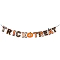 Dettaglio festone per festa di Halloween con lettere TRICK o TREAT zucca ragnatela. - Banner Trick or Treat