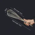16 inch stainless steel wire whisk egg beater manual kitchen baking mixing tool for cream - 43CM Stainless Steel Egg Whisk 16 Inch (Thickened 8 Wires)