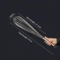Stainless steel manual egg whisk, 22-inch kitchen baking tool for cream mixing and beating. - 57CM Stainless Steel Egg Whisk 22 Inch (Thickened 8 Wires)