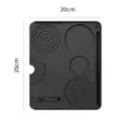 Silikon Kaffeebereiter Matte Espresso Maschine Abtropfmatte rutschfeste Matte 20x25 - Tamponniermatte 25x20cm + Handtuch / Sternenschwarz
