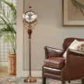 Retro luxury floor clock for living room, antique bronze standing clock with ceramic decor. - 12 Inch / Model 60011