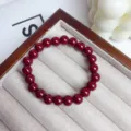 Vintage red beaded bracelet charm stylish accessory for daily wear or elegant styling details. - Bracelet