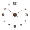 DIY wooden wall clock numbers set retro minimalist large silent clock for living room decor - Digital Thicken Style / 50x50cm / Walnut Color