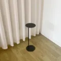 Nordic minimalist iron plant stand, modern round metal flower pot holder for indoor home decor. - Side Rod Circle / 24x24x68cm / Black