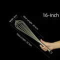 Stainless steel manual egg whisk 16 inch commercial kitchen baking tool for beating cream and eggs. - 304 Stainless Steel Egg Whisk 43CM 16 Inch (Thickened 8 Wires)
