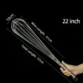 Commercial stainless steel manual egg whisk kitchen balloon wire whip 22 inch tool - 304 Stainless Steel Egg Whisk 57CM 22 Inch (Thickened 8 Wires)