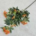 Künstlicher Kalanchoe Blumen Zweig Orange Simulationspflanze Haus Hochzeit Deko SKU - Orange