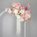 Composizione di fiori artificiali rosa per decorazione di nozze e oggetti di scena - Fiore Sospeso N. 2