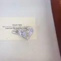 Silver rhinestone heart alloy DIY charm bead for phone strap jewelry accessories - White Rhinestone Heart