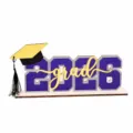 2026 targa da tavolo in legno di laurea con cappellino nappa ornamento scrivania - BT363: modello C blu (su pannello KT)