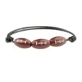 Bracciale intrecciato con perline di football sportivo per uomo e donna, gioiello casual. - Stile Rugby 2