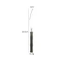 Stainless steel steak knife with dark acrylic bamboo handle, premium dining flatware SKU. - Green - Pointed Knife