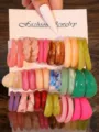 Colorful resin C-shaped hoop earrings variant, stylish statement fashion jewelry for women. - Gradient Texture Style (Set 8)