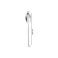 Stainless steel soup spoon with hammered handle, 18.4cm long and 4cm wide tableware. - Dessert Spoon (304 Steel Mirror)